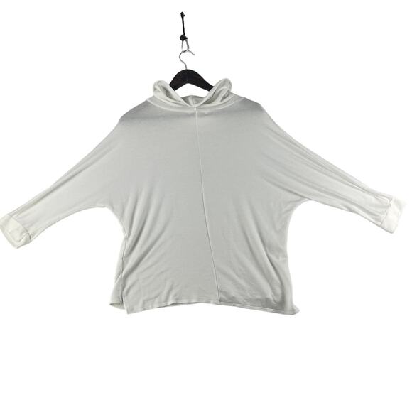 Green Envelope Women's White Cowl Neck Dolman Sleeve Large Top - Picture 2 of 8